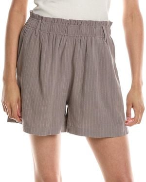 DESTINAIRE Linen-blend Short - Grey