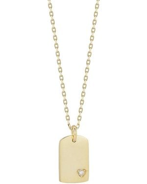 Glaze Jewelry 14K Plated Cz Necklace - Metallic