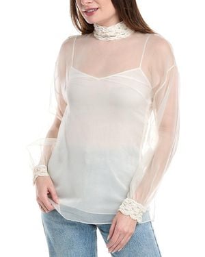 Valentino Silk Top - Grey