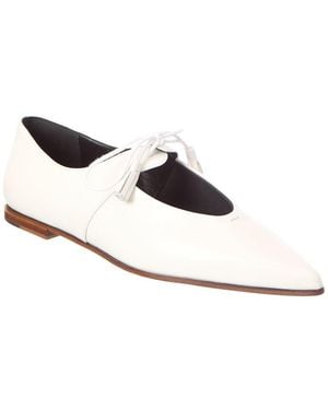 Max Mara Leather Flat - White
