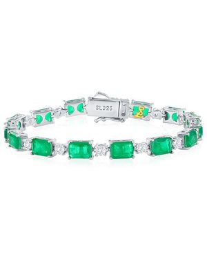 Suzy Levian CZ Jewelry Suzy Levian Gala Collection Cz Tennis Bracelet - Green