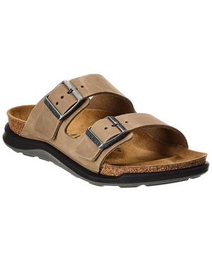 Birkenstock Arizona Crosstown Waxy Leather Sandal - Brown