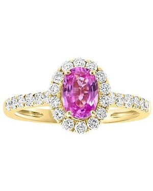 Effy Fine Jewelry 14K 1.48 Ct. Tw. Diamond & Sapphire Ring - Pink