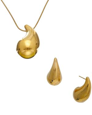 DANNIJO Plated Necklace & Earrings Set - Metallic