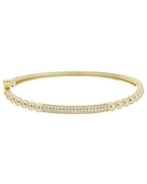 Juvell 18K Plated Cz Bangle Bracelet - White