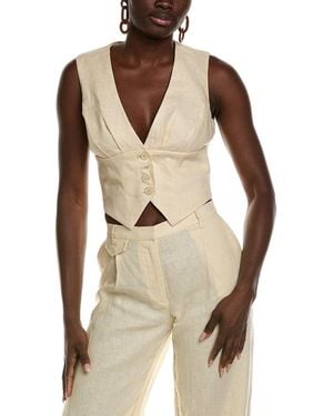 Bardot Geordy Linen Vest - Brown
