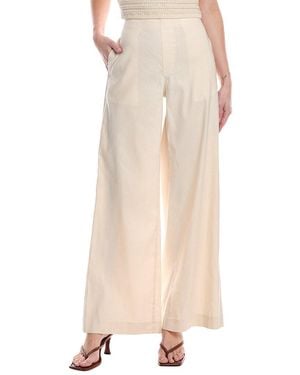 Rag & Bone Morgan Ivory Linen-Blend Pant Jean - Natural