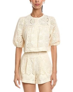 Blank NYC Roaming Free Cream Cropped Shirt Jean - Natural