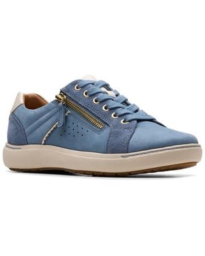Clarks Nalle Zen Nubuck Sneaker - Blue