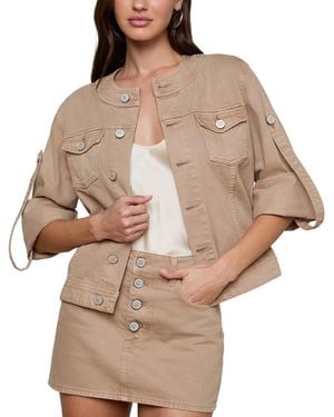 L'Agence Anouk Collarless Jacket - Natural