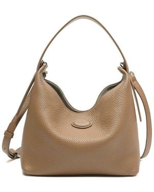 Tiffany & Fred Paris Smooth Leather Hobo Bag - Brown