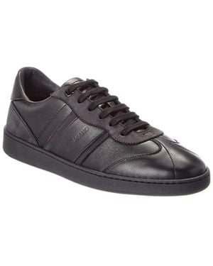 Ferragamo Achille Leather Sneaker - Brown