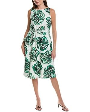 Anne Klein Eyelet Midi Dress - Green