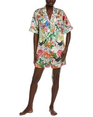 Karen Mabon 2Pc Print Pyjama Set - White