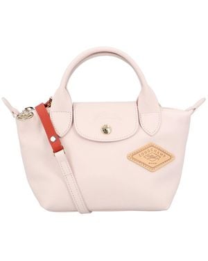 Longchamp Le Pliage Xtra Xs Leather Handbag - Pink