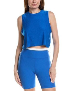 Beyond Yoga Featherweight Minimal Cropped Tank - Blue