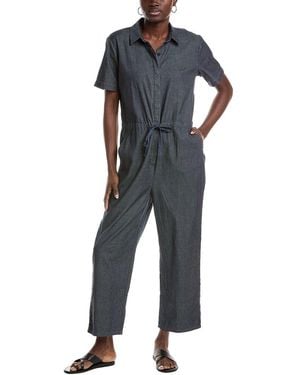 Eileen Fisher Classic Collar Jumpsuit - Blue