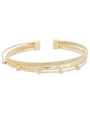 Meshmerise 18K Plated 0.05 Ct. Tw. Diamond Mesh Bangle - White