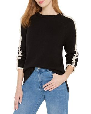 NIC+ZOE Petite Ruffled Down Jumper - Black