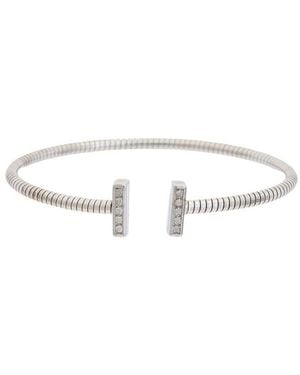 Meshmerise 18K Over 0.10 Ct. Tw. Diamond Bangle Bracelet - White