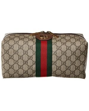 Gucci Ophidia GG Supreme Canvas Toiletry Case - Gray