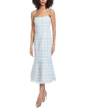 Toccin Josephine Sculpted Midi Dress - Blue