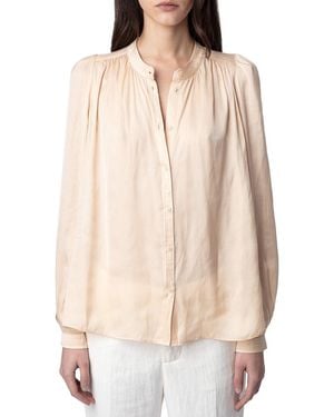 Zadig & Voltaire Satin Blouse - Natural