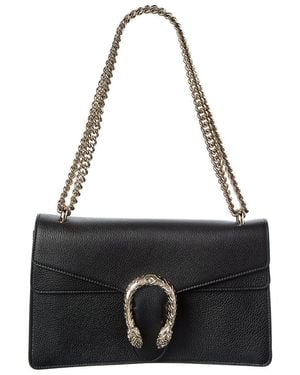 Gucci Dionysus Medium Leather Shoulder Bag - Black