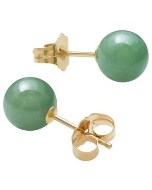 Liv Oliver 18K 1.95 Ct. Tw. Jade Earrings - Green