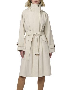 Bernardo Long Raincoat - Natural