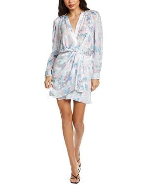 IRO Odine Silk-Blend Mini Dress - Blue