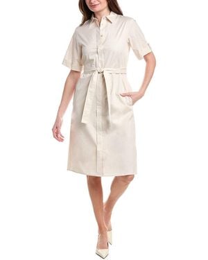 Peserico Tie Waist Shirtdress - White
