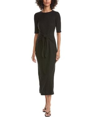 Michael Stars Tie Waist Midi Dress - Black