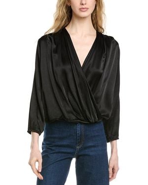 Michael Stars Vita Surplice Top - Black