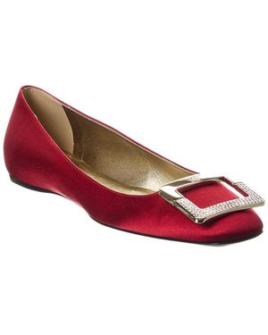 Roger Vivier Satin Ballet Flat - Red
