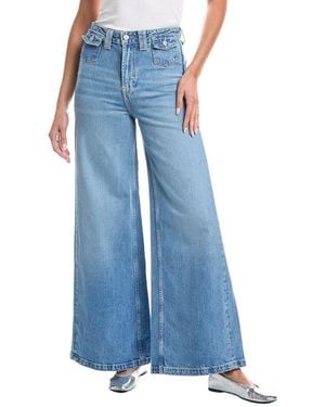 Free People Kellee High Rise Palazzo Jean - Blue