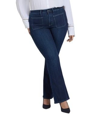 NYDJ Plus Ava Ink Skyline Flare Jean - Blue