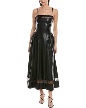WeWoreWhat Lace Corset Midi Dress - Black