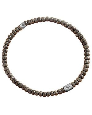 Karma and Luck Pyrite Stretch Bracelet - Metallic