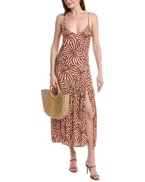 Saltwater Luxe Linen-Blend Midi Dress - Multicolour