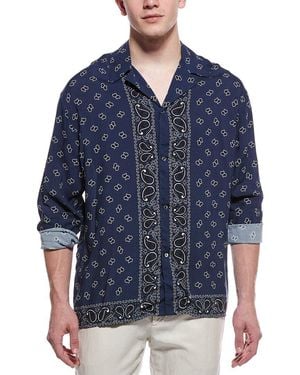 Palm Angels Bandana Print Shirt - Blue