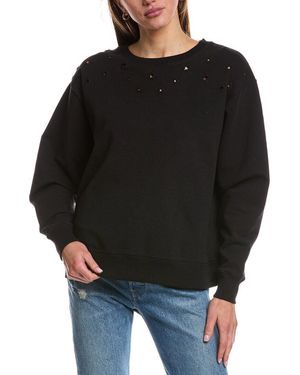 Chrldr Eyelet Star Jumper - Black