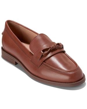 Cole Haan Stassi Bow Leather Loafer - Brown