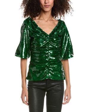 Ganni Sequin Blouse - Green