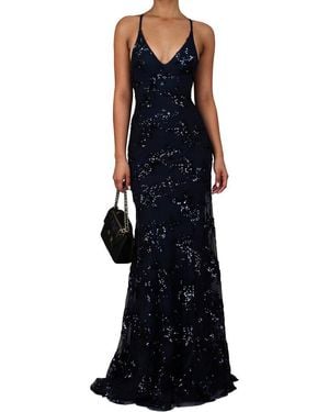 Homeyee Embellished Maxi Dress - Blue
