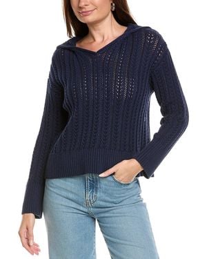 Tommy Bahama Zoe Johnny Collar Sweater - Blue