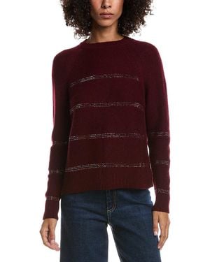 Forte Crystal Wool & Cashmere-Blend Raglan Jumper - Red
