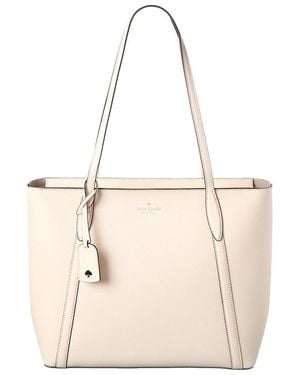 Kate Spade Cara Large Refined Grain Leather Tote - Natural