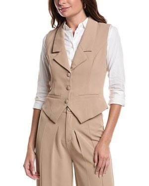 Gracia Button Front Vest - Natural