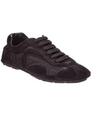 Prada Montecarlo Re-Edition Suede & Nylon Trainer - Brown